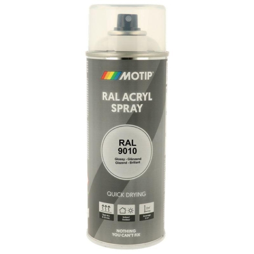MOTIP RAL-Lack RAL 9010 reinwei&szlig; hochglanz 400 ml
