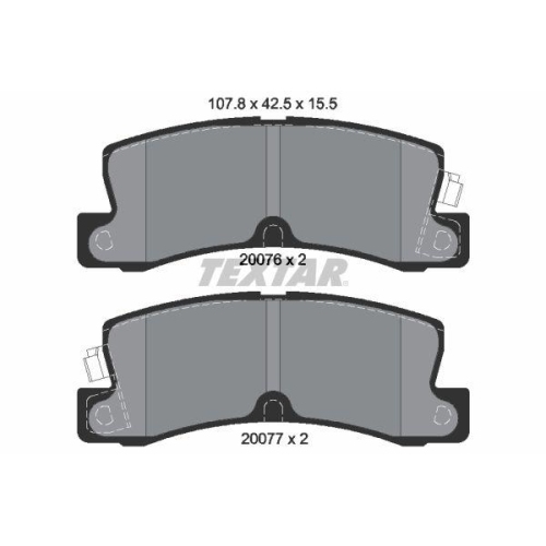 TEXTAR Bremsbelagsatz, Scheibenbremse