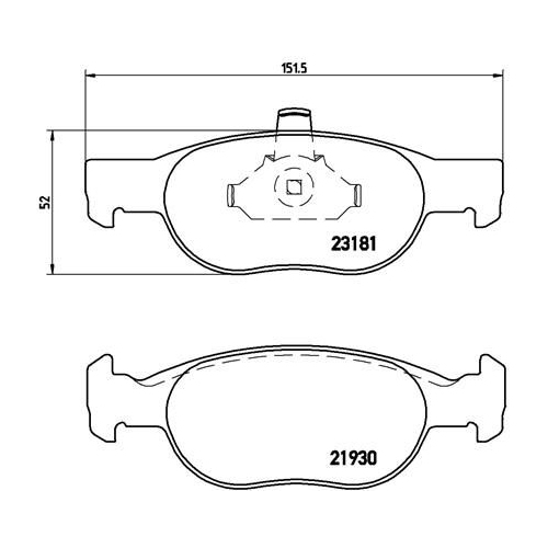 BREMBO Bremsbelagsatz, Scheibenbremse PRIME LINE