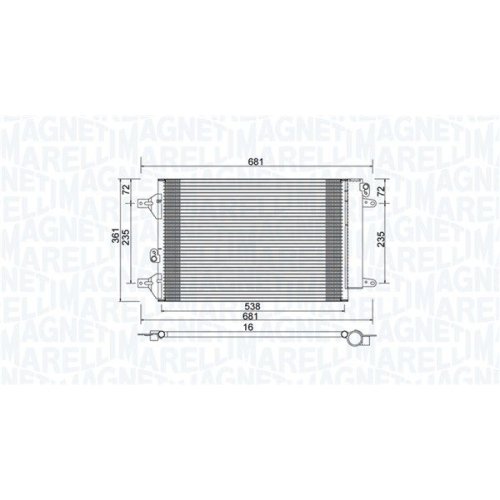 MAGNETI MARELLI Kondensator, Klimaanlage