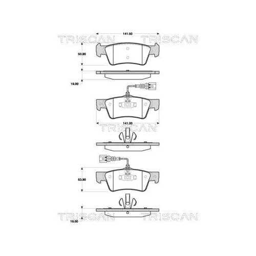 TRISCAN Bremsbelagsatz, Scheibenbremse