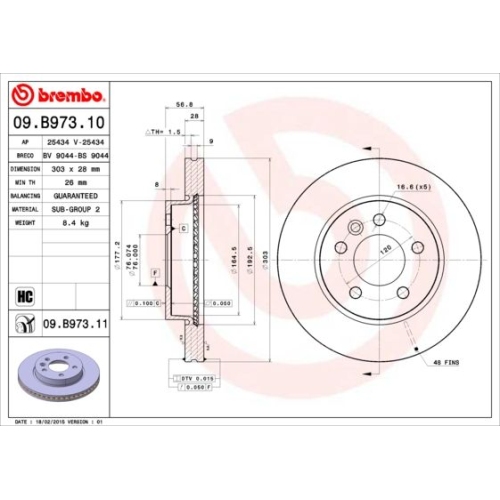 BREMBO Bremsscheibe PRIME LINE - UV Coated