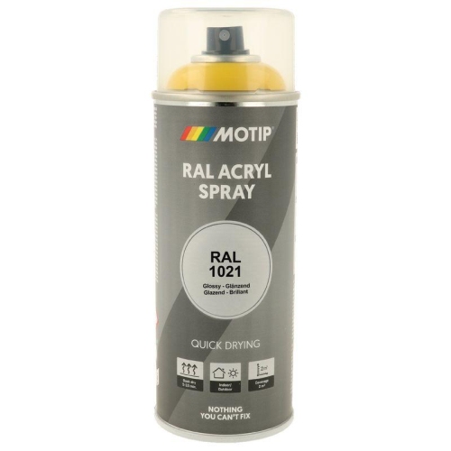 MOTIP RAL-Lack RAL 1021 rapsgelb hochglanz 400 ml