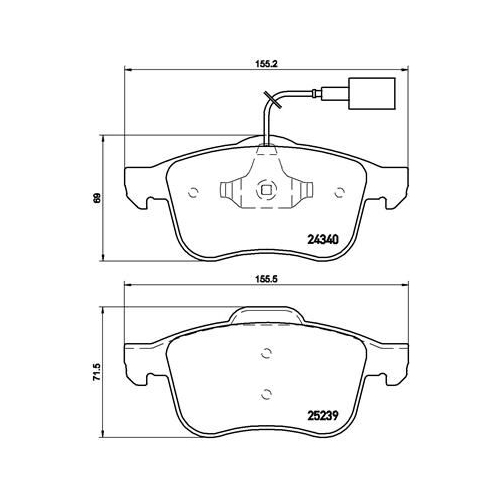 BREMBO Bremsbelagsatz, Scheibenbremse PRIME LINE