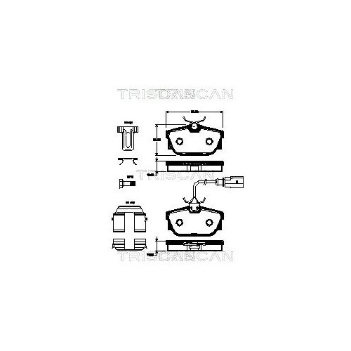 TRISCAN Bremsbelagsatz, Scheibenbremse