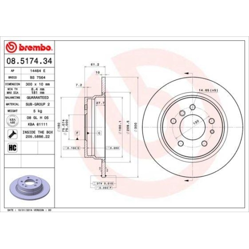 BREMBO Bremsscheibe PRIME LINE