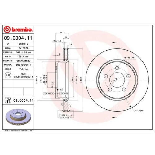 BREMBO Bremsscheibe PRIME LINE - UV Coated