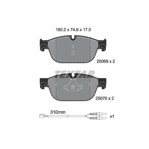 TEXTAR Bremsbelagsatz, Scheibenbremse Q+
