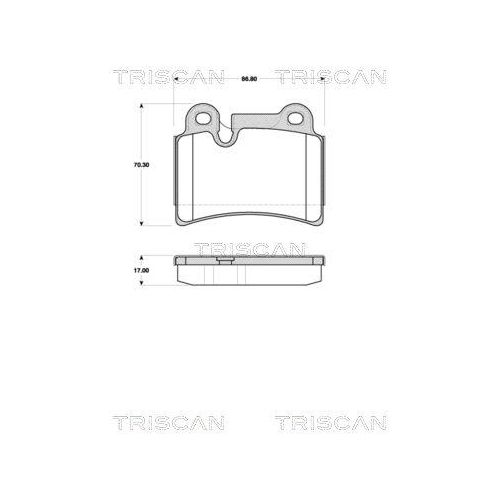 TRISCAN Bremsbelagsatz, Scheibenbremse