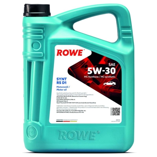 ROWE Motoröl HIGHTEC SYNT RS D1 SAE 5W-30 (20212)