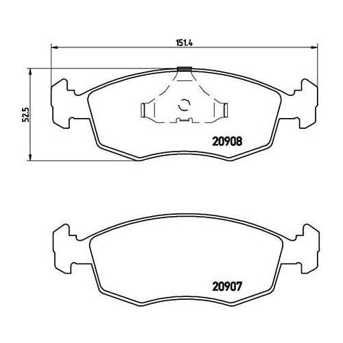 BREMBO Bremsbelagsatz, Scheibenbremse PRIME LINE