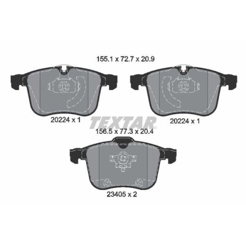 TEXTAR Bremsbelagsatz, Scheibenbremse Q+