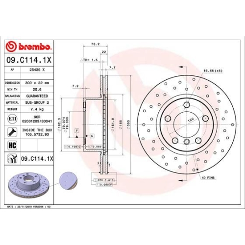 BREMBO Bremsscheibe XTRA LINE - Xtra