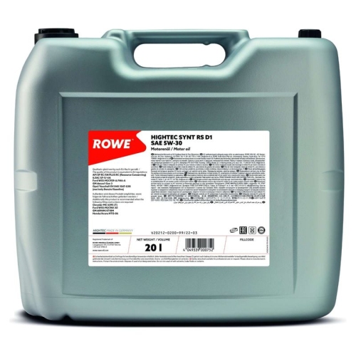 ROWE Motoröl HIGHTEC SYNT RS D1 SAE 5W-30 (20212)