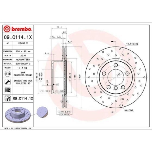 BREMBO Bremsscheibe XTRA LINE - Xtra