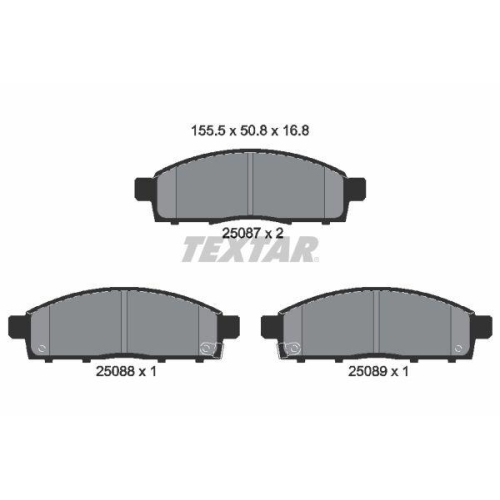 TEXTAR Bremsbelagsatz, Scheibenbremse