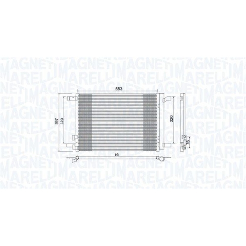 MAGNETI MARELLI Kondensator, Klimaanlage