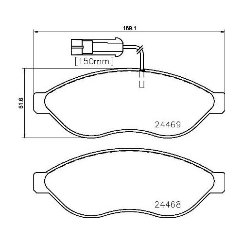 BREMBO Bremsbelagsatz, Scheibenbremse PRIME LINE