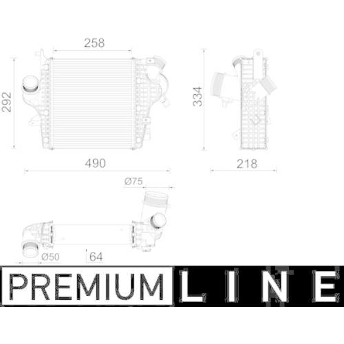 MAHLE Ladeluftkühler BEHR *** PREMIUM LINE ***