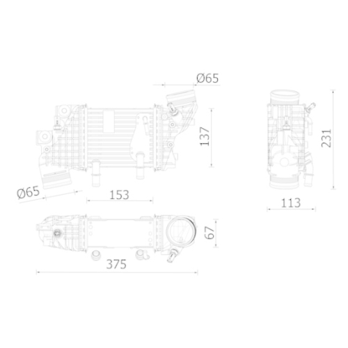 MAHLE Ladeluftkühler BEHR *** PREMIUM LINE ***