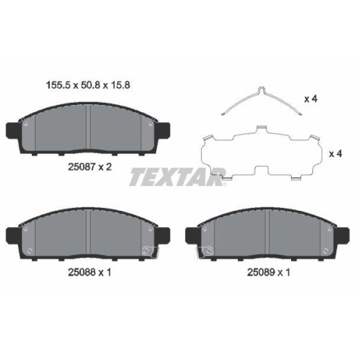 TEXTAR Bremsbelagsatz, Scheibenbremse