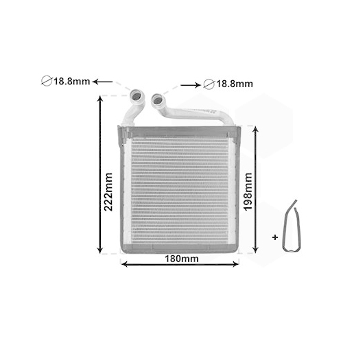 VAN WEZEL Wärmetauscher, Innenraumheizung *** IR PLUS ***
