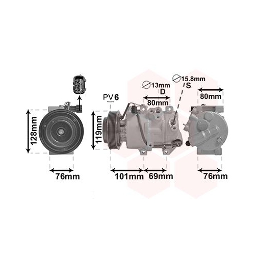 VAN WEZEL Kompressor, Klimaanlage