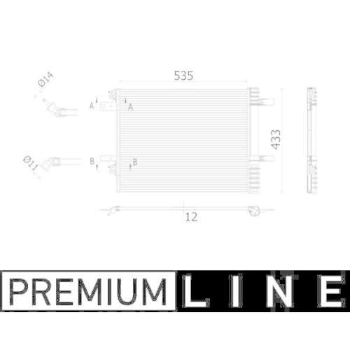 MAHLE Kondensator, Klimaanlage BEHR *** PREMIUM LINE ***