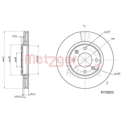 METZGER Bremsscheibe GREENPARTS