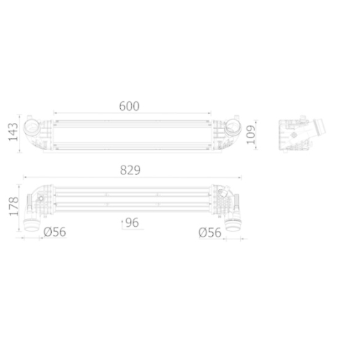 MAHLE Ladeluftkühler BEHR *** PREMIUM LINE ***