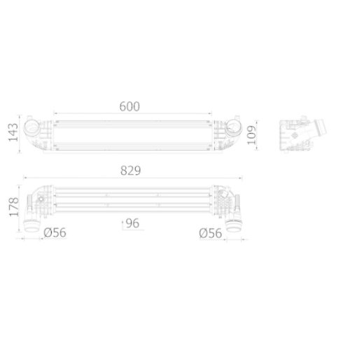 MAHLE Ladeluftk&uuml;hler BEHR *** PREMIUM LINE ***