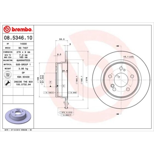 BREMBO Bremsscheibe PRIME LINE