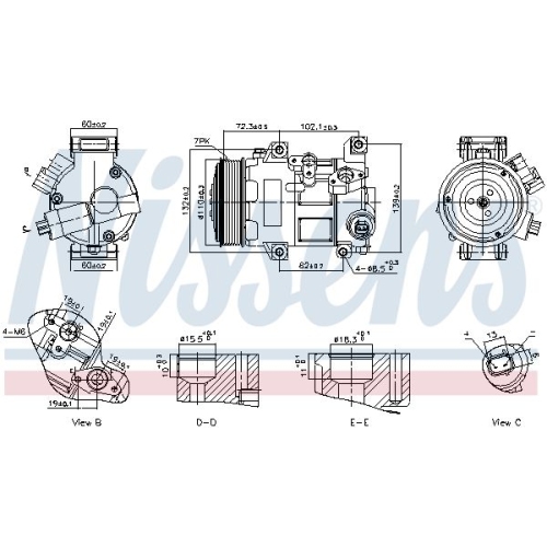 NISSENS Kompressor, Klimaanlage ** FIRST FIT **