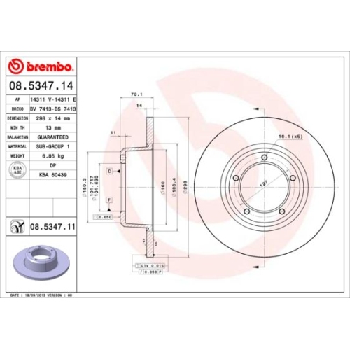 BREMBO Bremsscheibe PRIME LINE - UV Coated