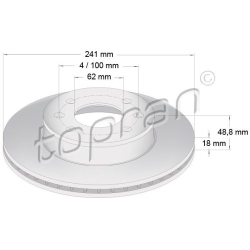 TOPRAN Bremsscheibe COATED