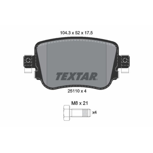 TEXTAR Bremsbelagsatz, Scheibenbremse Q+