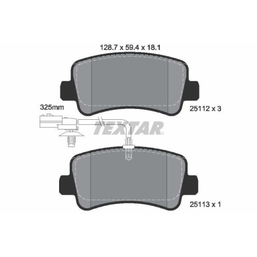 TEXTAR Bremsbelagsatz, Scheibenbremse Q+
