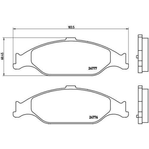 BREMBO Bremsbelagsatz, Scheibenbremse PRIME LINE