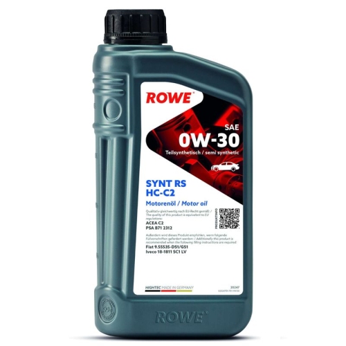 ROWE Motoröl HIGHTEC SYNT RS SAE 0W-30 HC-C2 (20247)