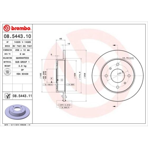 BREMBO Bremsscheibe PRIME LINE - UV Coated