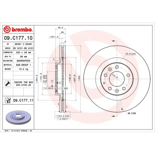 BREMBO Bremsscheibe PRIME LINE - UV Coated