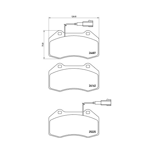 BREMBO Bremsbelagsatz, Scheibenbremse PRIME LINE