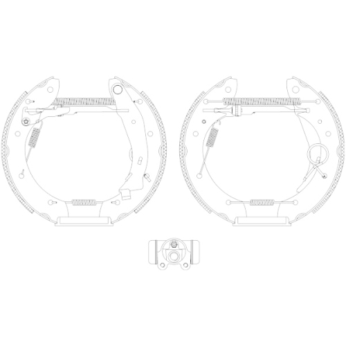 HELLA PAGID Bremsbackensatz Shoe Kit Pro