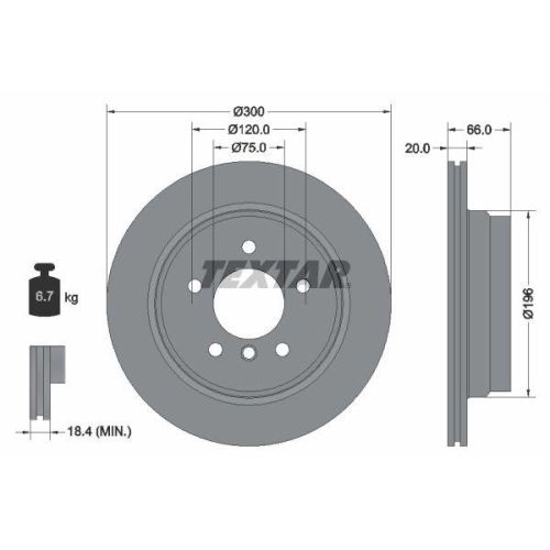 TEXTAR Bremsscheibe PRO