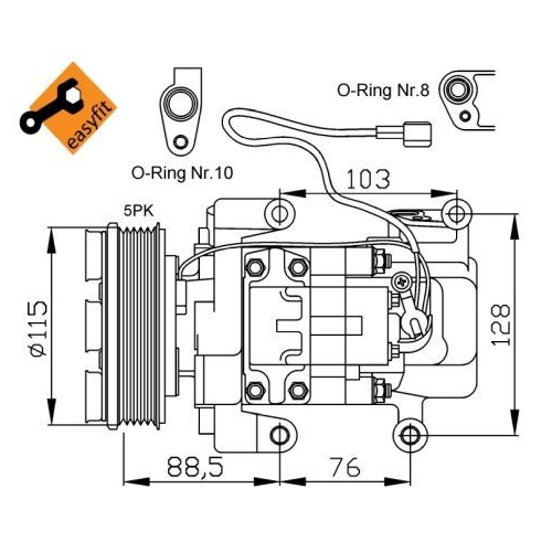NRF Kompressor, Klimaanlage EASY FIT