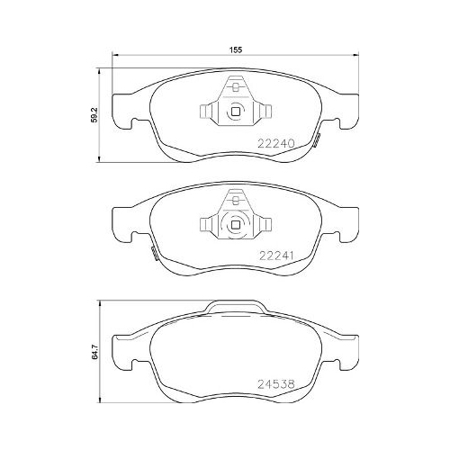 BREMBO Bremsbelagsatz, Scheibenbremse PRIME LINE