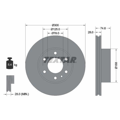 TEXTAR Bremsscheibe