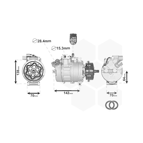 VAN WEZEL Kompressor, Klimaanlage *** IR PLUS ***