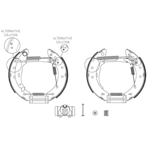 HELLA PAGID Bremsbackensatz Shoe Kit Pro