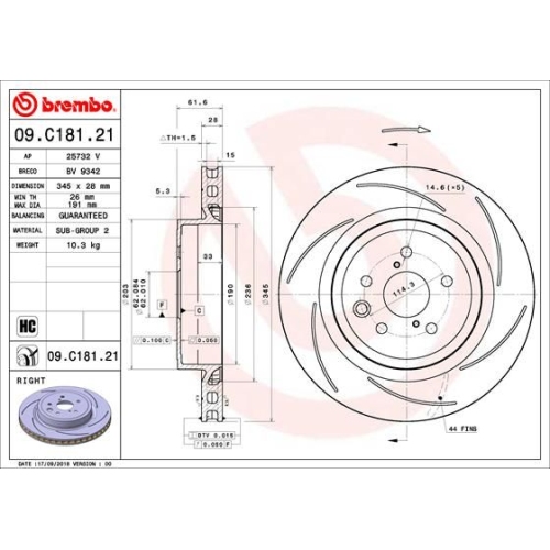 BREMBO Bremsscheibe PRIME LINE - UV Coated